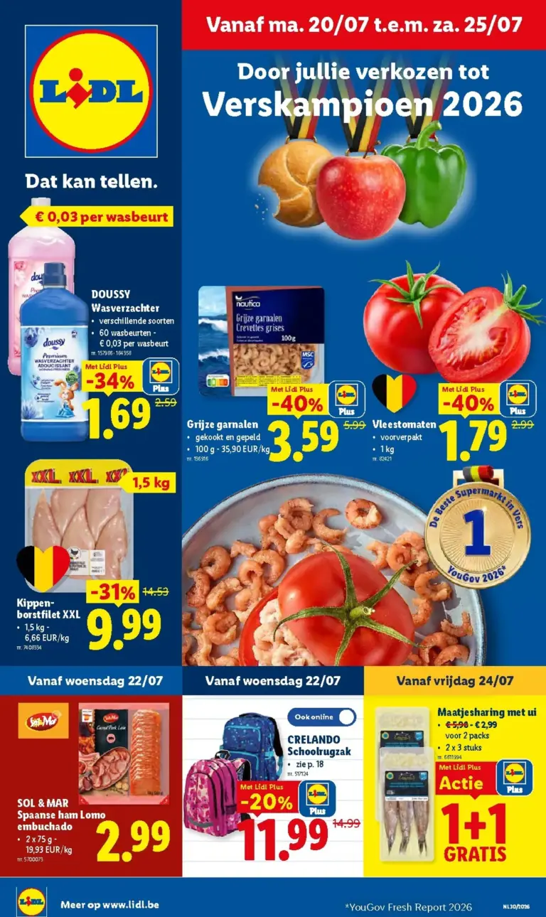 Lidl folder van 20/07/2026