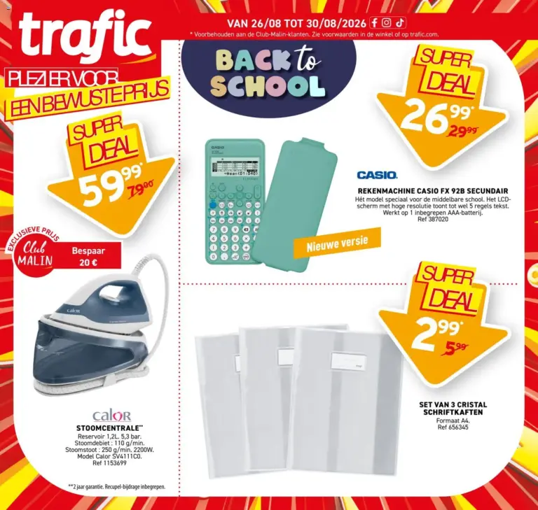 Trafic folder van 26/08/2026