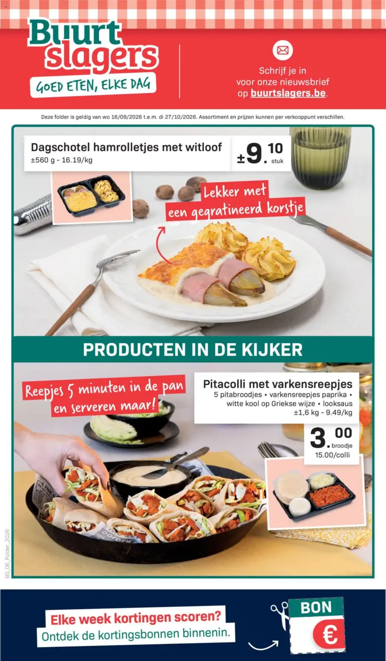 Buurtslagers folder van 16/09/2026