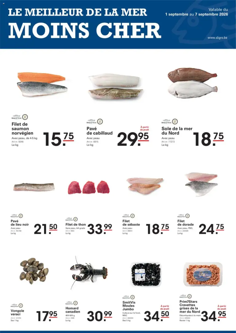 Sligro folder van 01/09/2026