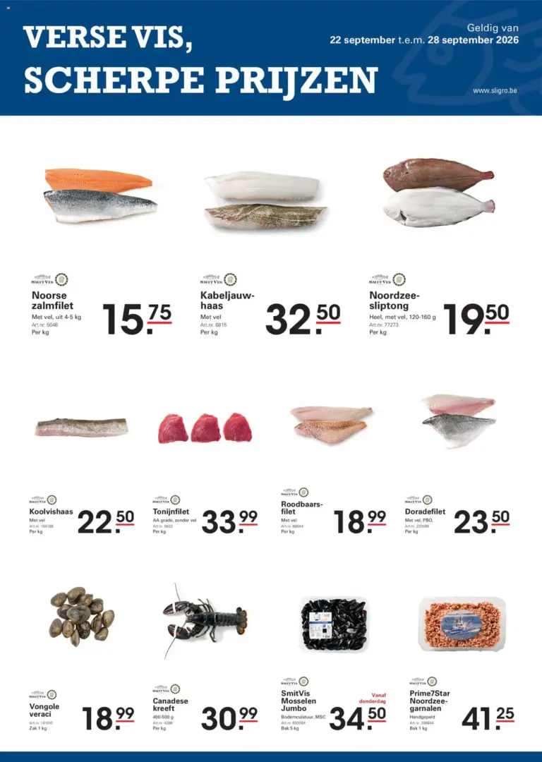 Sligro folder van 22/09/2026