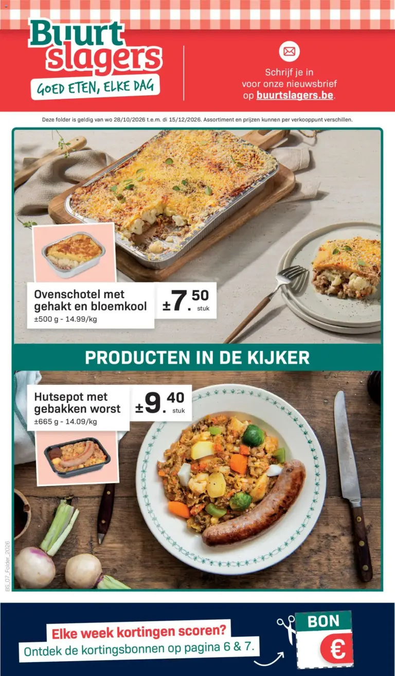 Buurtslagers folder van 28/10/2026