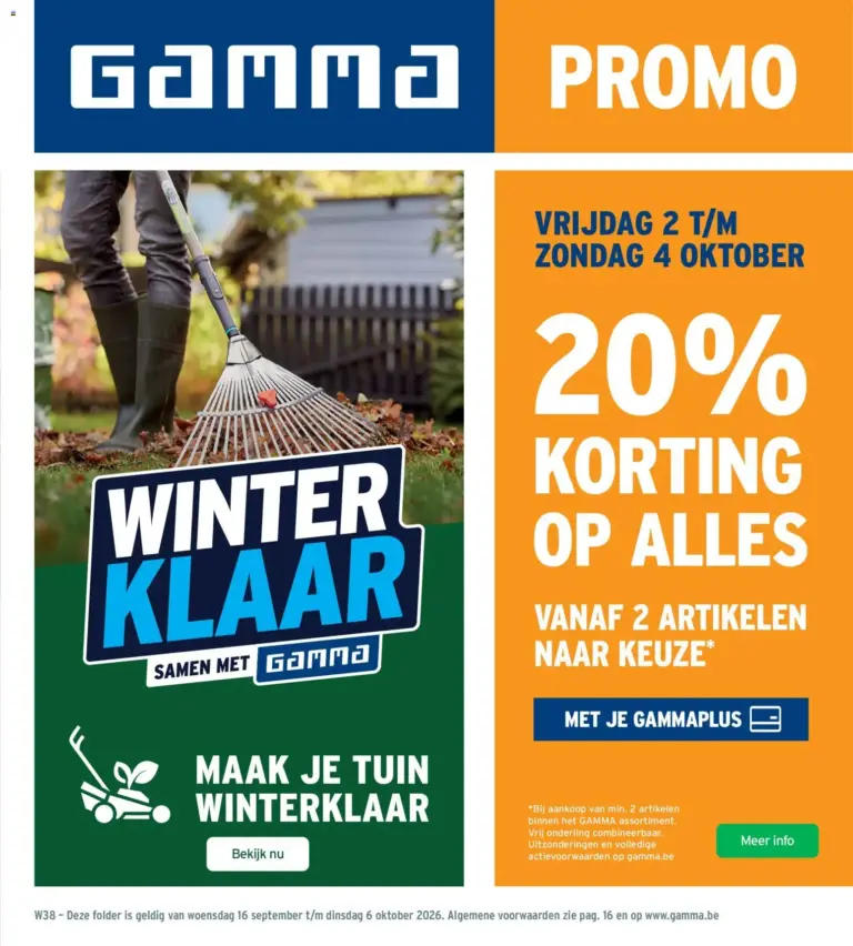 GAMMA folder van 16/09/2026