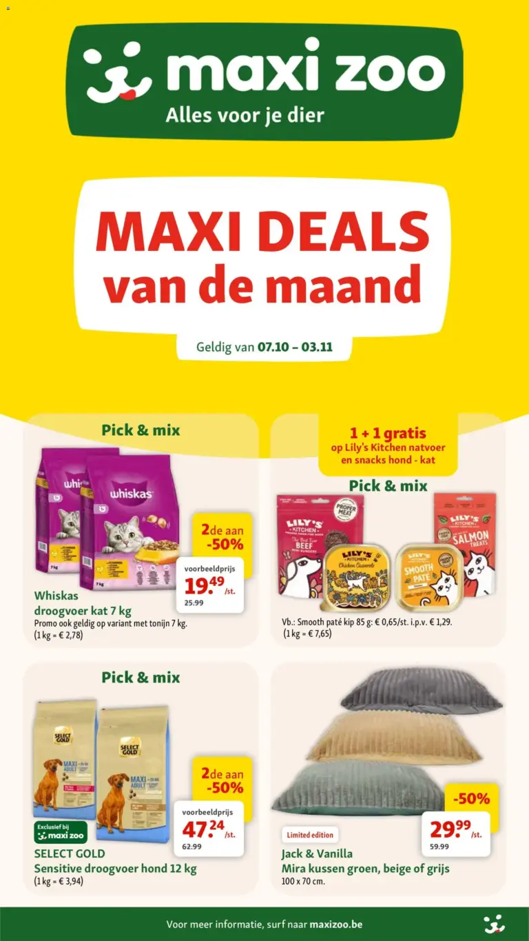 Maxi Zoo folder van 07/10/2026